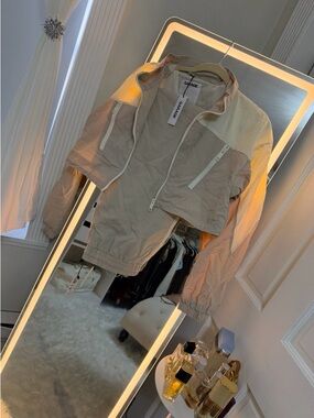 Garage Colorblock Cropped track Bomber Jacket and matching track pants-both tags